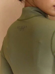 Musera Sport Musera Sport Cropped BBL Jacket And Crossover Waistband Leggings Co Ord Set Elegant Casual Active Workout Gym Fall Autumn Back To School Pilates Zip Up