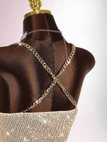 Amplova Top plus size feminino com alças finas e lantejoulas, moda verão