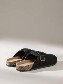 Solecia 男士时尚休闲一脚蹬凉鞋，适合日常穿着 - 黑色 - 查看 5