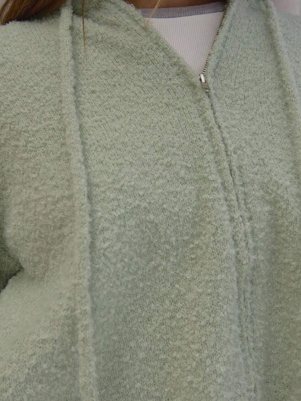 Cardigan com Capuz de Malha Felpuda com Cordão, Elegante, Fofo, Sexy, Streetwear, Noite, Festa de Inverno, Elegante, Suéter de Primavera