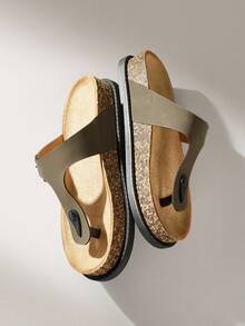 Solecia 男士休闲百搭人字拖凉鞋，夏季 - 灰色 - 查看 6