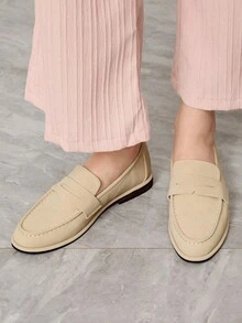 Sleekvia Sapatos femininos casuais, versáteis e simples, baixos - Cinza claro - Ver 3