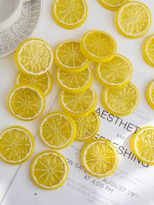 5/10/20 Stück künstliche Plastik Zitronenscheiben für Frühlingshochzeit, Muttertag, Valentinstag Vase für Zuhause, Esszimmer, Schlafzimmer Dekorationen, Fest, Geburtstags Party Accessoires, Outdoor Garten Dekorationen, Künstliche Pflanzen - Farbmischung - Übersicht 12