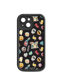 NEWMOJI® X SHEIN 1pc Cute And Creative Cartoon Collaboration, High-End Texture, Simple, Fully Transparent, Shockproof And Fashionable Phone Case. Halloween And Christmas Gift, Compatible With IPhone