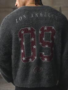 AXEPEAK Men's V-Neck Long Sleeve Knitted Casual Pullover Sweater, Fall Winter - Grey - View 4