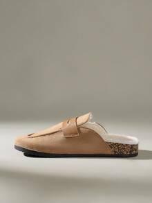 Solecia Giày lười cổ điển lót nhung dành cho nữ, thoải mái cho mùa thu/đông - màu nâu - Xem 3