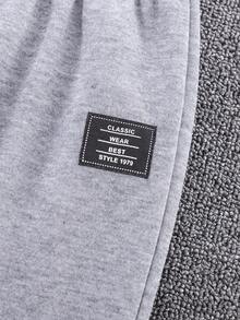 SHEIN 2pcs/Set Young Boy Casual Style Contrast Color Thermal Lined Sweatpants, Suitable For Autumn/Winter Boys Thermal Lined Sweatpants Boys Sweatpants Boys Warm Sweatpants Young Boys Winter Pants Fall