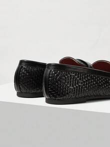 MOTF 女士复古乐福鞋一脚蹬休闲舒适简约优雅方头平底鞋，秋冬 - 黑色 - 查看 8