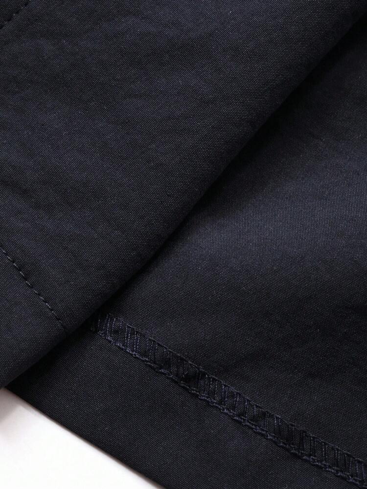 Women's Fashionable Casual Waist Belt Trench Coat Style Mid-Length Dress Button Up Shirt Dress