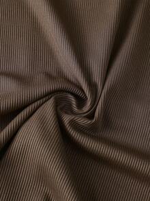 SHEIN Lacomfia 2 pièces/Set Top à manches courtes et pantalon de couleur contrastée élégants et décontractés, ensemble tricoté pour femmes de grande taille - Multicolore - Voir 7