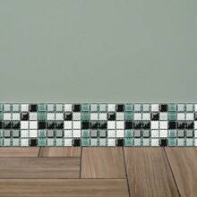 1pc Mosaic Style Decorative Caulk Line Sticker, Home Decor Wall Corner Sticker For Kitchen, Bathroom, Bedroom, Simulated 3D Wall Sticker, 3.9*94.5 Inches Room Decor Kitchen Decor Bathroom Decor Stickers Personalised Stickers