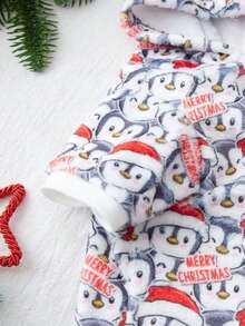 PETSIN 1 件宠物狗连帽运动衫，圣诞老人和驯鹿印花 - 彩色 - 查看 6