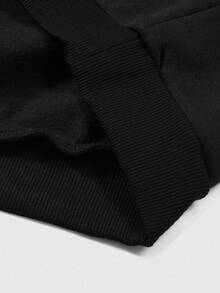 GENIUS ODE Plus Size Men's Letter & Pigeon Print Zip Front Drawstring Hoodie Sweatshirt, God Hoodie, Religious Hoodies, Hoodies Graphic Black , Fall