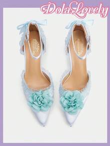 Dola Lovely Women's Fashion Blue High Heel Pumps For Christmas For Halloween - Blue - View 5