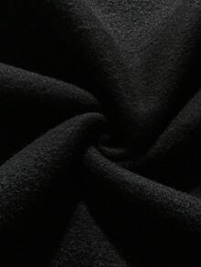 EMERY ROSE Plus Size Women's Love Letter Heart-Shaped Pattern Printed Round Neck Sweatshirts - Black - View 4