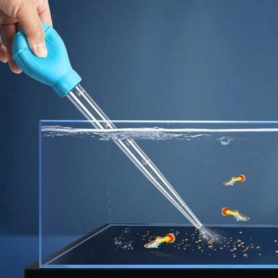 水族箱虹吸加长吸管 鱼缸吸尘器 简易清洁工具 适用于水族箱换水器 29厘米 45厘米 54厘米 30毫升 40毫升 50毫升