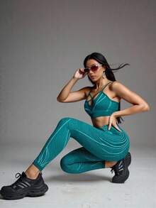 Innovista Seamless Workout Sets Sports High Support Quick Dry Daily Athleisure Yoga Pilates HIIT Training Office To Gym Tights Activewear Fall Structured Clothes Bra UV Protection Legging Pants Comfort Movement Functional Tummy Control Compression Figure-Flattering Cardio Running Outdoor Exercise Healthy
