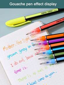 12Pcs/18Pcs/24Pcs/36Pcs/48Pcs/60Pcs Glitter Gel Pen & Fluorescence Pen, A Variety Of Colors To Choose From,Back To School - Multicolor - View 4