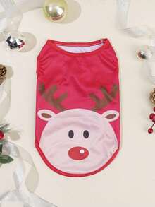 PETSIN 1 件圣诞驯鹿图案狗狗定位背心 - 彩色 - 查看 1