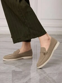 Sleekvia Damskie, swobodne, wygodne, wsuwane mokasyny z frędzlami, uniwersalne, idealne do codziennych dojazdów - Kolor khaki - Zobacz 4