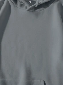 RueChic Męska bluza z kapturem, z nadrukiem w kształcie litery V i ściągaczem, do codziennego użytku, z podszewką termiczną, jesień/zima