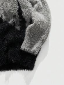 ROMWE MEN Goth 男士提花针织立领长袖开衫，秋冬款