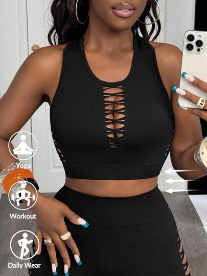 Slaydiva 无缝简约运动 T 恤和背心，适合夏季