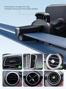 JMMO 15W磁吸無線車用充電器，適用於12/12mini/12Pro/12Pro Max/13mini/13Pro/13Pro Max/14Pro/14Pro Max/15Pro/15Pro Max車用配件，磁吸無線充電 - 黑色 - 查看 5