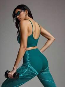 Innovista Seamless Workout Sets Sports High Support Quick Dry Daily Athleisure Yoga Pilates HIIT Training Office To Gym Tights Activewear Fall Structured Clothes Bra UV Protection Legging Pants Comfort Movement Functional Tummy Control Compression Figure-Flattering Cardio Running Outdoor Exercise Healthy