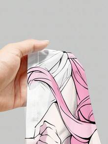 ROMWE Anime Áo hai dây màu hồng hình trái tim dễ thương gợi cảm phong cách Y2K dành cho nữ - Hồng - Xem 5