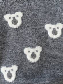 Souflis Souflis 男婴骆驼熊提花针织毛衣套装，面料柔软厚实，适合秋冬休闲穿着 - 深灰色 - 查看 3