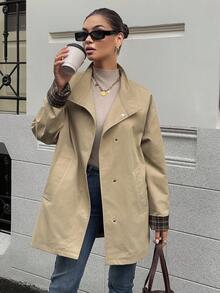 DAZY معطف كاجوال للنساء من قطع ملونة، جاكيت خريفي