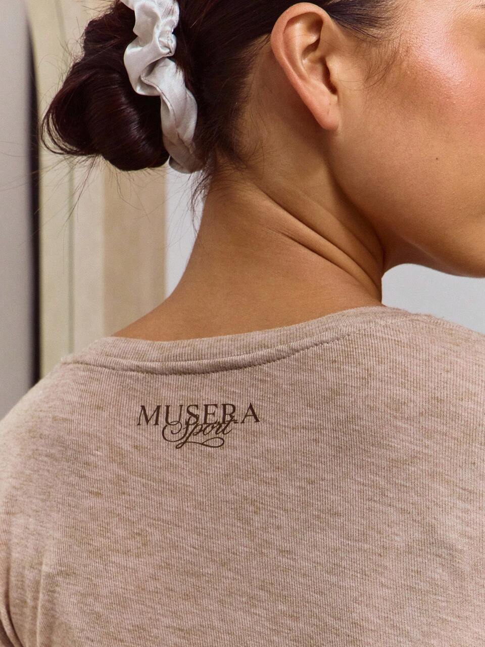 Active Jersey Layered Tie Front Long Sleeve Top Loungewear Elegant Casual Workout Gym Back To School Pilates