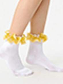 ROMWE Kawaii Women Crew Socks - White - View 7