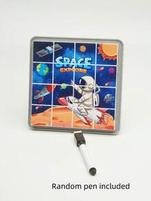 Zazumi 太空积木拼图板儿童益智玩具儿童STEM学习玩具脑筋急转弯创意游戏学龄前学习蒙特梭利玩具幼儿玩具男孩女孩生日礼物 - 彩色 - 查看 12