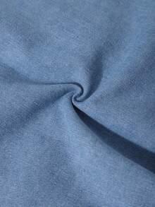 2 件套青少年女孩黑色针织吊带连衣裙搭配牛仔背心，通勤休闲装 - 卡其色 - 查看 6