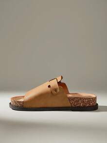 Solecia 男士扣环设计休闲凉鞋 - 卡其色 - 查看 3