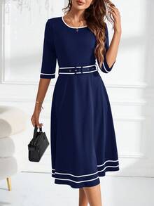 Ellevyn Women's Elegant Commuter Dress, Suitable For Teachers, Winter Clothes Dresses For Church Women,Fall