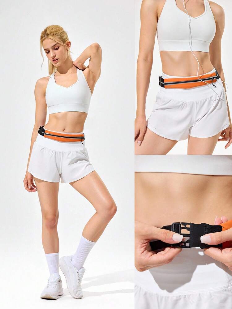 Break A Sweat Quick-Dry Lightweight Adjustable Belt Reflective Running Belt Bag