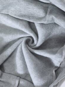 SHEIN Plus Size Women Letter & Skull Print Long Sleeve Casual Sweatshirt, Autumn Fall Cloth For Women Winter