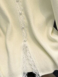 SHEIN Franclia 新款秋冬保暖内衬套头衫，百搭女士打底衫 - 白色 - 查看 5