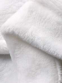 DAZY 2pcs Baby Boys' Sherpa Crew Neck Long Sleeve Top And Striped Pants Pajama Set Fall,Winter - Black and White - View 9