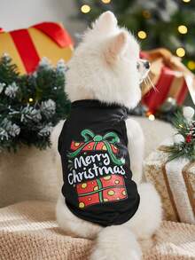 PETSIN 1 Haustier Weihnachtsgeschenk mit Buchstaben-Muster schwarze Weste - Schwarz - Übersicht 8