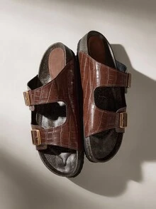 Solecia 休闲舒适厚底日常穿着男士凉鞋 - 咖啡棕 - 查看 2