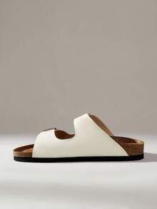 Solecia 男士厚底套脚穆勒拖鞋，无后跟凉鞋 - 白色 - 查看 3