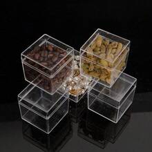 1pc Highly Transparent PS Plastic Square Storage Box, Jewelry Gift Packaging Box, Holiday Candy Packaging - Clear - View 5