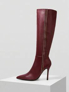 MOTF CIZME PENTRU FEMEI, CU VÂRF ASCUNTIT, ȘI PLĂCATE, TOC STILETTO, MODEL MODEL, POTRIVITE PENTRU ÎNTÂLNIRI ȘI PETRECERI