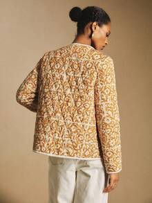 Poéselle 女士时尚通勤全印花夹克，秋冬款 - 彩色 - 查看 6