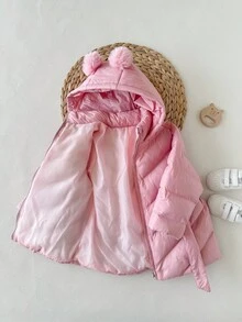 Áo khoác lông cừu ấm áp thường ngày cho bé gái, phù hợp cho mùa thu/đông - Hồng - Xem 7