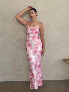 Andrea Bello Ngày lễ tình nhân mùa xuân Trang phục ngày lễ tình nhân ngọt ngào tuyệt đẹp Ngày lễ tình nhân San Valentin Lễ Phục sinh Đám cưới Lễ đính hôn Lễ trưởng thành Váy in hoa sang trọng cho phụ nữ, lý tưởng cho lễ hội mùa xuân, Ngày lễ tình nhân - Hồng - Xem 1